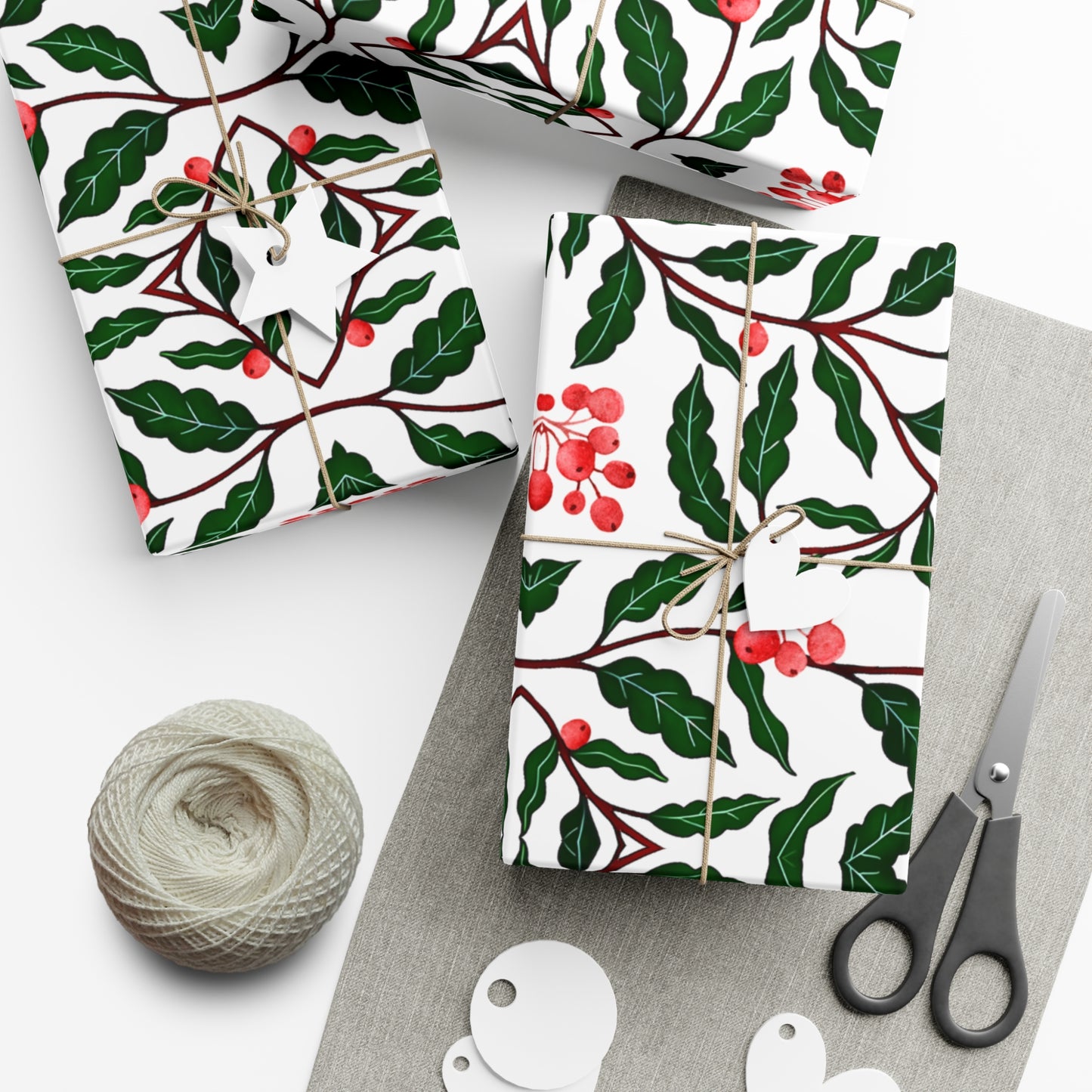 MERRY MISTLETOE | Holiday-Vine Seasons Wrapping Paper