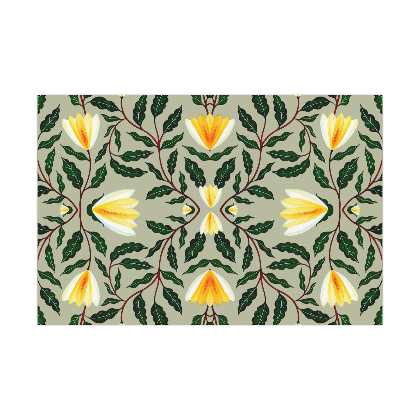 SPRING BLOSSOMS | Floral-Vine Seasons Wrapping Paper