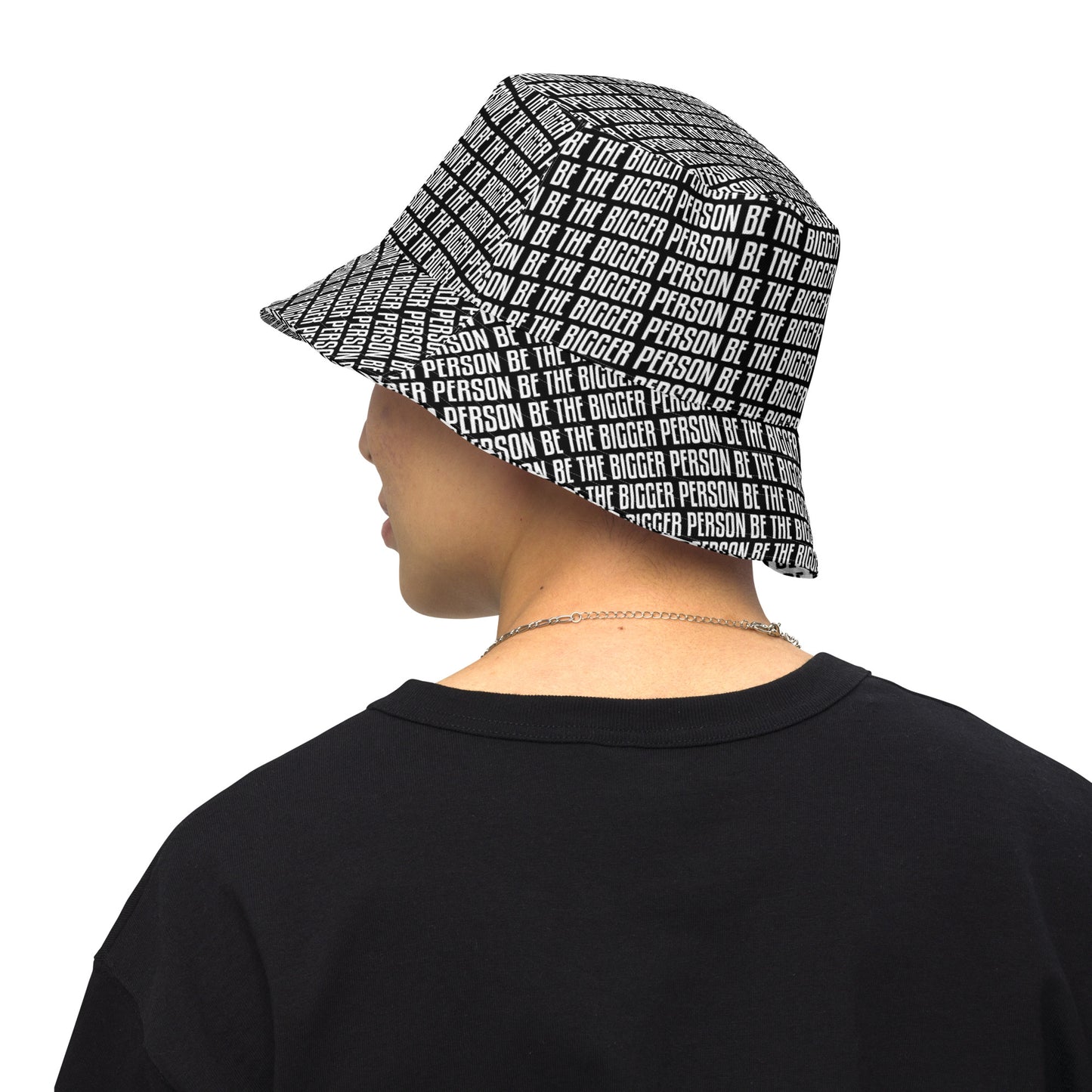 LOCKED UP - Reversible Bucket Hat (white/black)