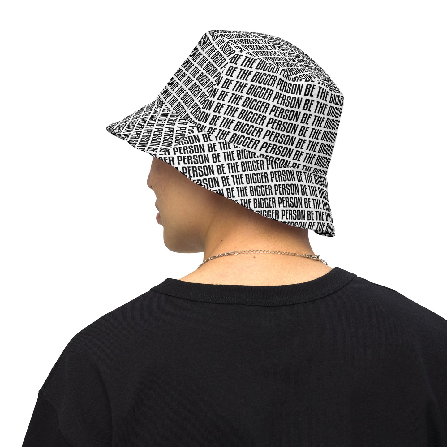 LOCKED UP - Reversible Bucket Hat (white/black)