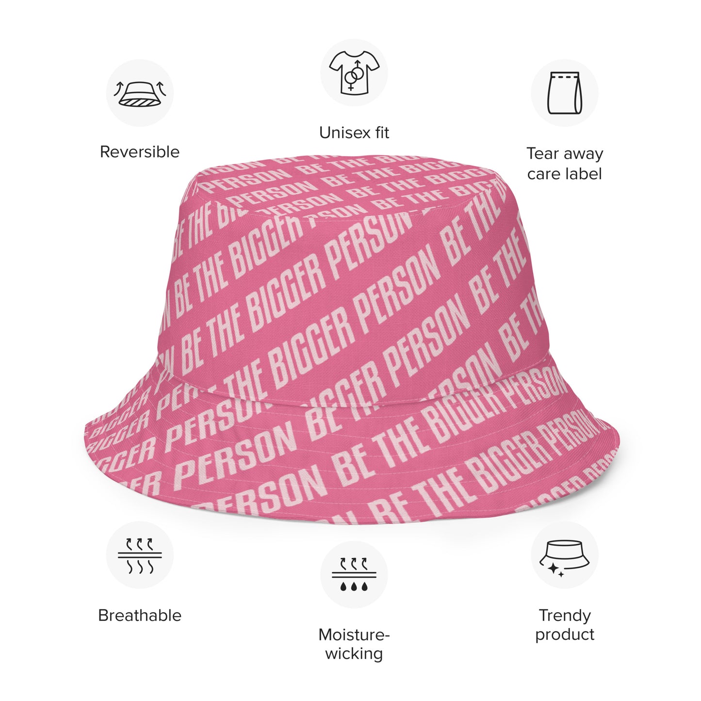BLIND LOVE - Reversible Bucket Hat (pink/pink)