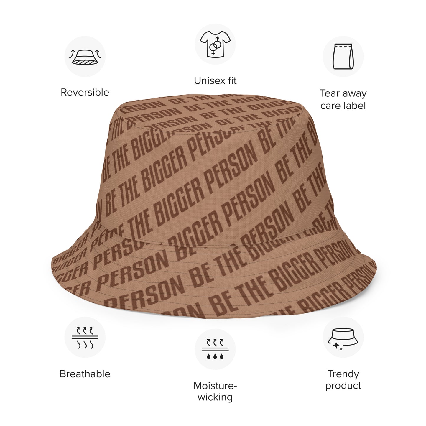 BROWN NOSER - Reversible Bucket Hat (brown/brown)