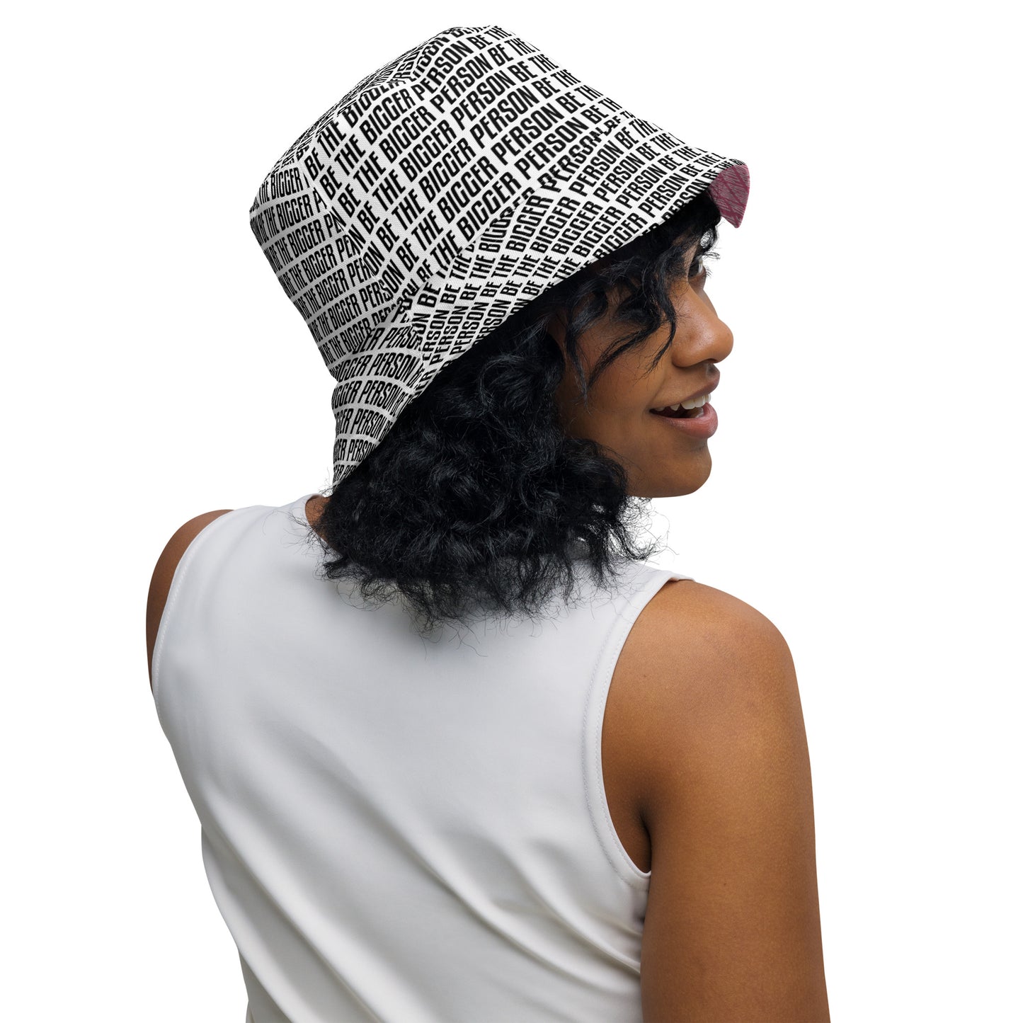 BLIND LOVE - Reversible Bucket Hat (pink/white)