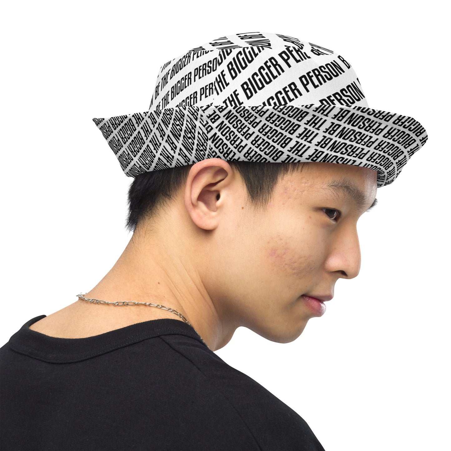 LOCKED UP - Reversible Bucket Hat (white/white)