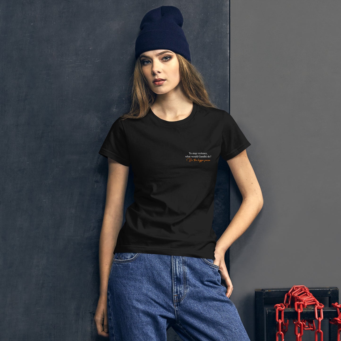 BTBP PEACE - Women's Black T-shirt