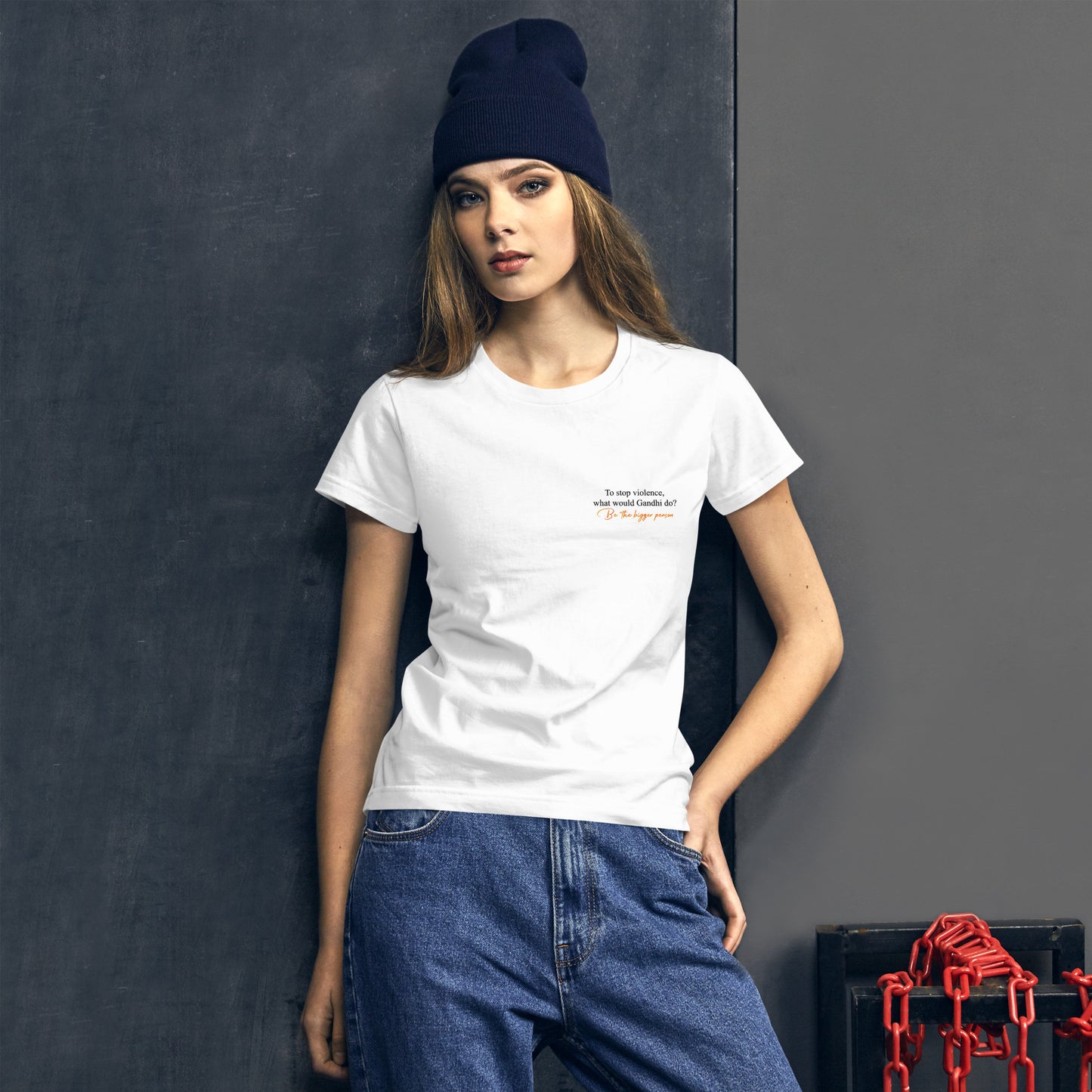 BTBP PEACE - Women's White T-shirt
