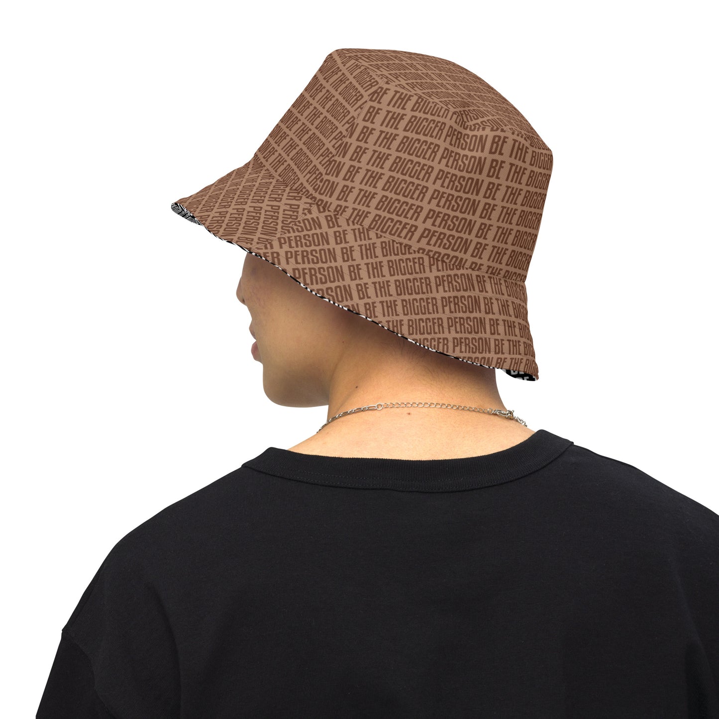 BROWN NOSER - Reversible Bucket Hat (brown/black)